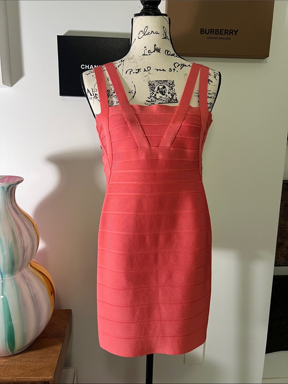 HERVE LEGER Double-Strap Bandage Mini Dress🌹